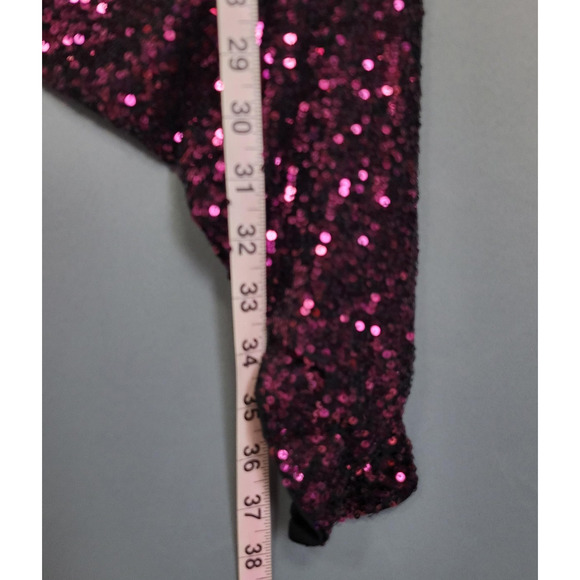 Lulus Dress Womens Medium Purple Sequin Strapless Asymmetrical Ruched Cocktail - Picture 12 of 16